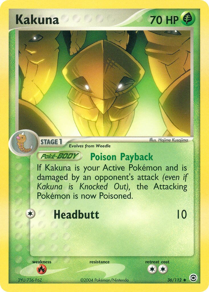 Kakuna 036 — EX RossoFuoco e VerdeFoglia (Italian Pokémon TCG card)