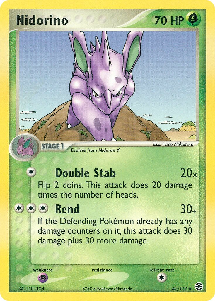 Nidorino 041 — EX RossoFuoco e VerdeFoglia (Italian Pokémon TCG card)