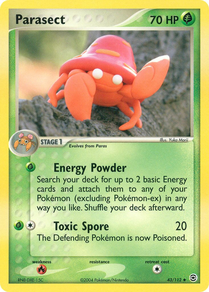 Parasect 043 — EX RossoFuoco e VerdeFoglia (Italian Pokémon TCG card)