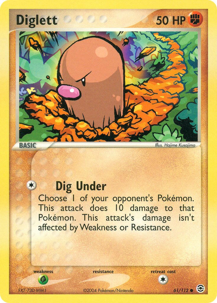 Diglett 061 — EX RossoFuoco e VerdeFoglia (Italian Pokémon TCG card)
