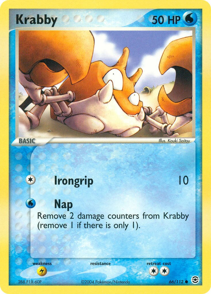 Krabby 066 — EX RossoFuoco e VerdeFoglia (Italian Pokémon TCG card)