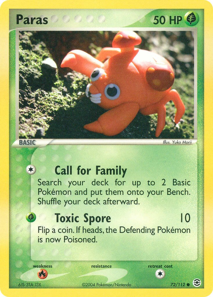 Paras 072 — EX RossoFuoco e VerdeFoglia (Italian Pokémon TCG card)