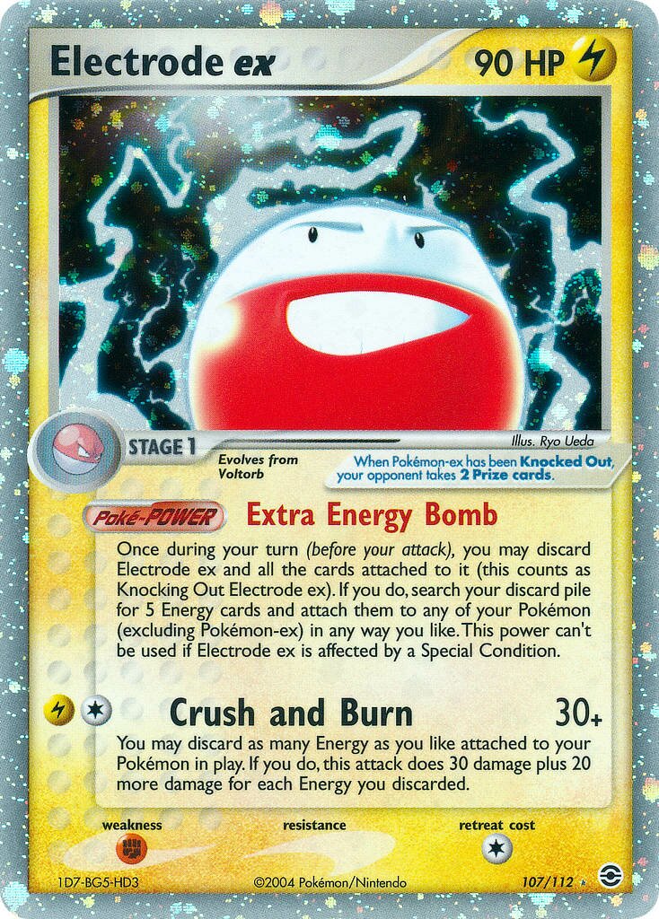Electrode ex 107 — EX RossoFuoco e VerdeFoglia (Italian Pokémon TCG card)