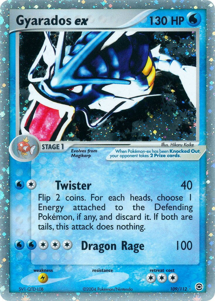 Gyarados ex 109 — EX RossoFuoco e VerdeFoglia (Italian Pokémon TCG card)