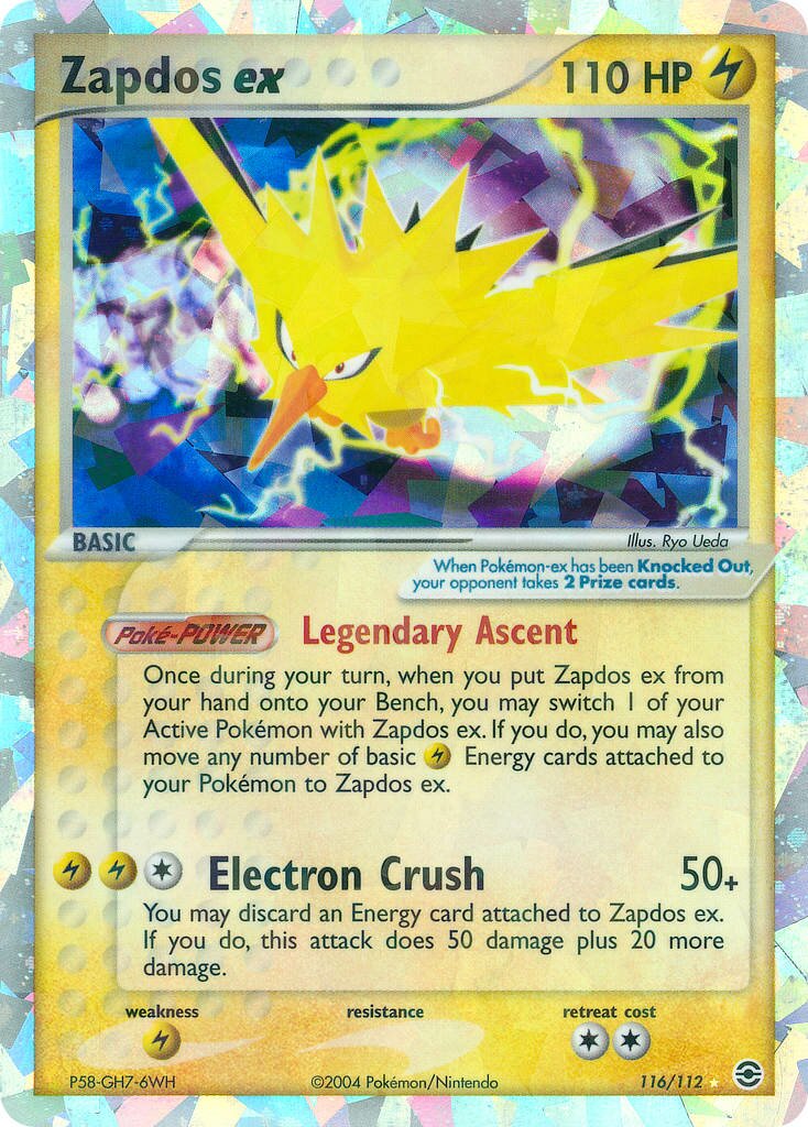 Zapdos ex 116 — EX RossoFuoco e VerdeFoglia (Italian Pokémon TCG card)