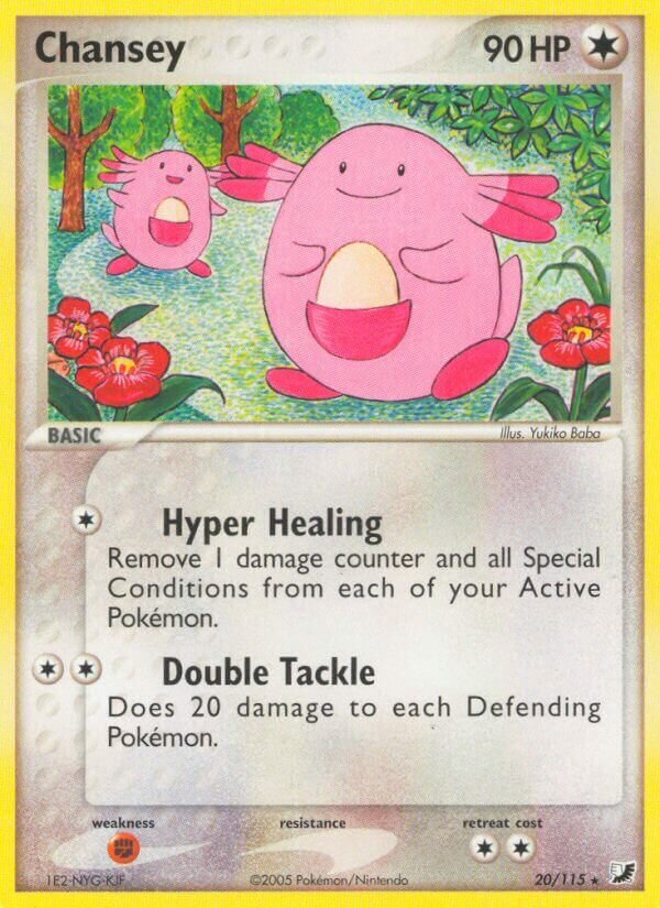 Chansey 020/117 — EX Forze Segrete (Italian Pokémon TCG card)