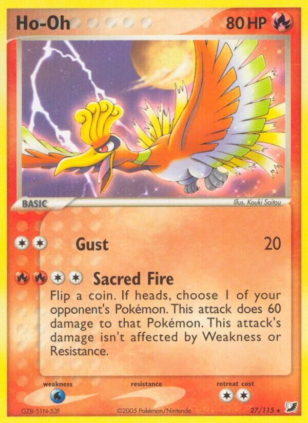 Ho-Oh 027/117 — EX Forze Segrete (Italian Pokémon TCG card)