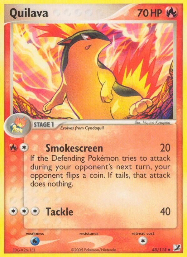 Quilava 045/117 — EX Forze Segrete (Italian Pokémon TCG card)