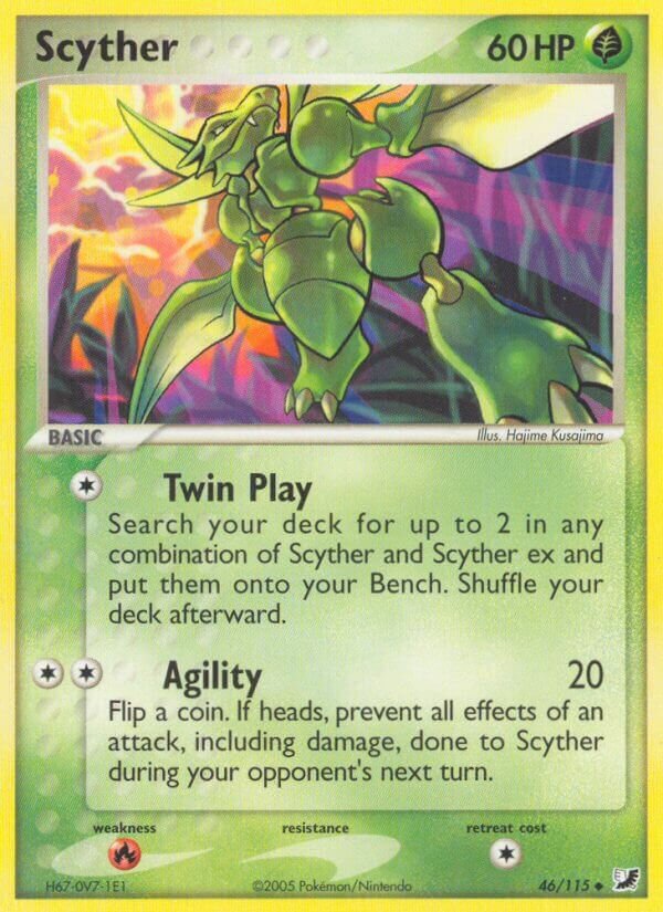 Scyther 046/117 — EX Forze Segrete (Italian Pokémon TCG card)