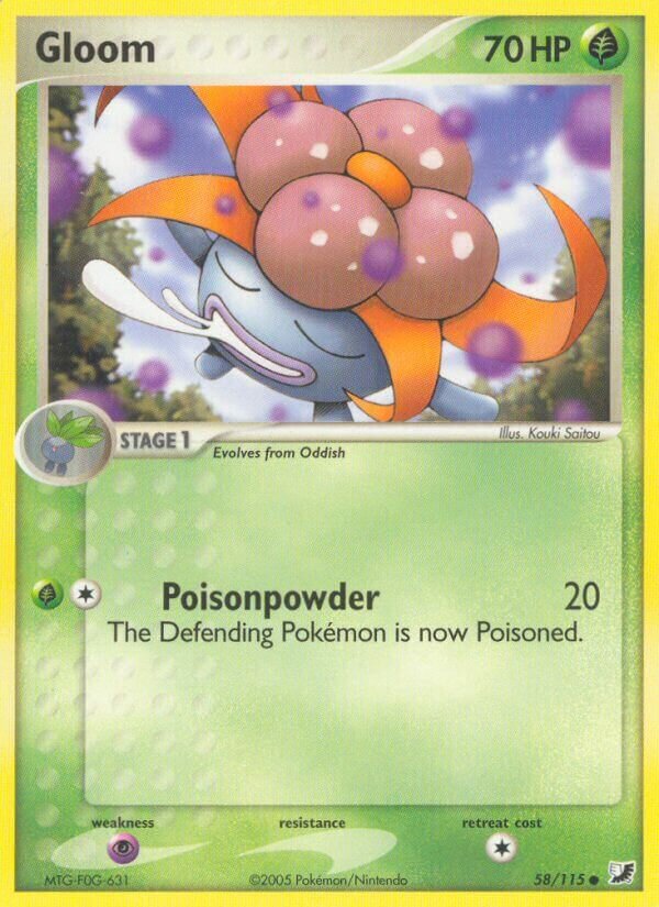 Gloom 058/117 — EX Forze Segrete (Italian Pokémon TCG card)