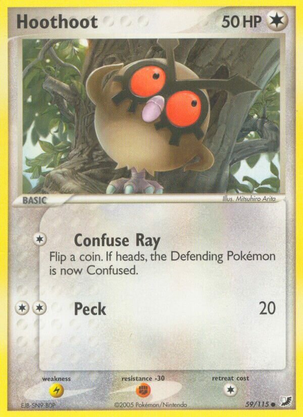 Hoothoot 059/117 — EX Forze Segrete (Italian Pokémon TCG card)