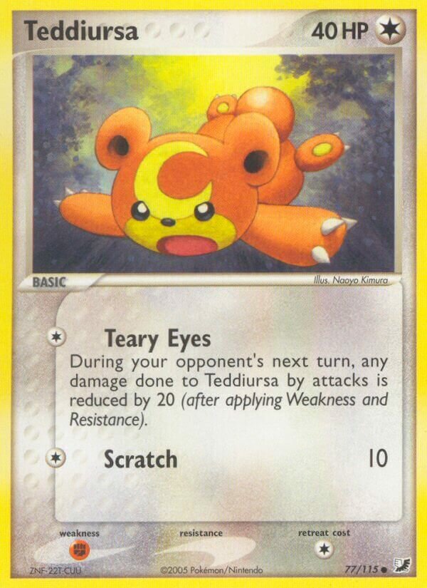 Teddiursa 077/117 — EX Forze Segrete (Italian Pokémon TCG card)