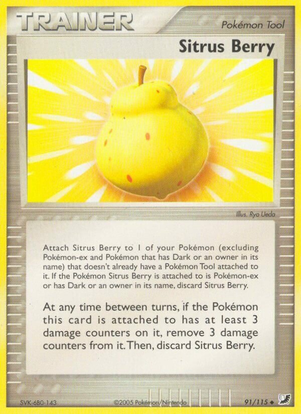 Sitrus Berry 091/117 — EX Forze Segrete (Italian Pokémon TCG card)