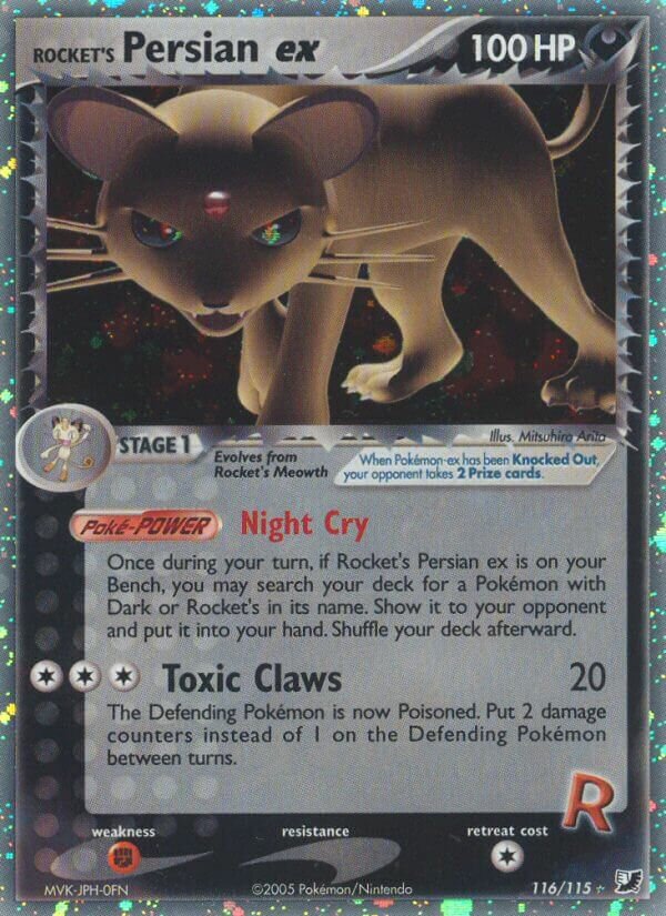Rocket's Persian ex 116/117 — EX Forze Segrete (Italian Pokémon TCG card)