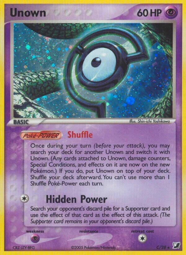 Unown C/28 — EX Forze Segrete (Italian Pokémon TCG card)
