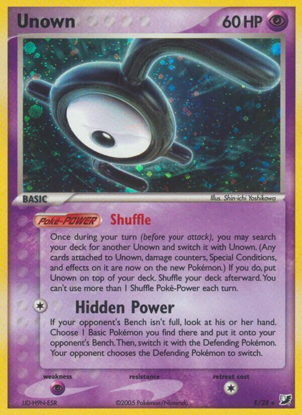 Unown E/28 — EX Forze Segrete (Italian Pokémon TCG card)