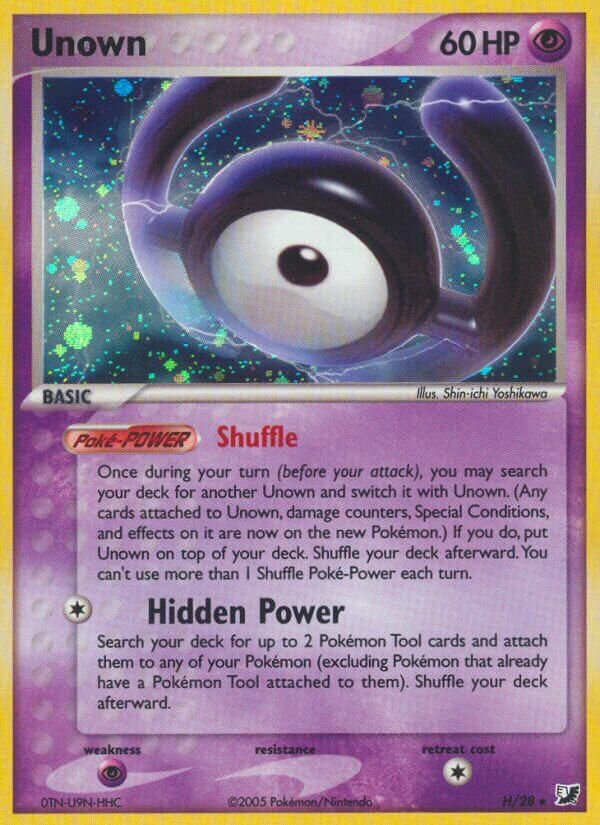 Unown H/28 — EX Forze Segrete (Italian Pokémon TCG card)