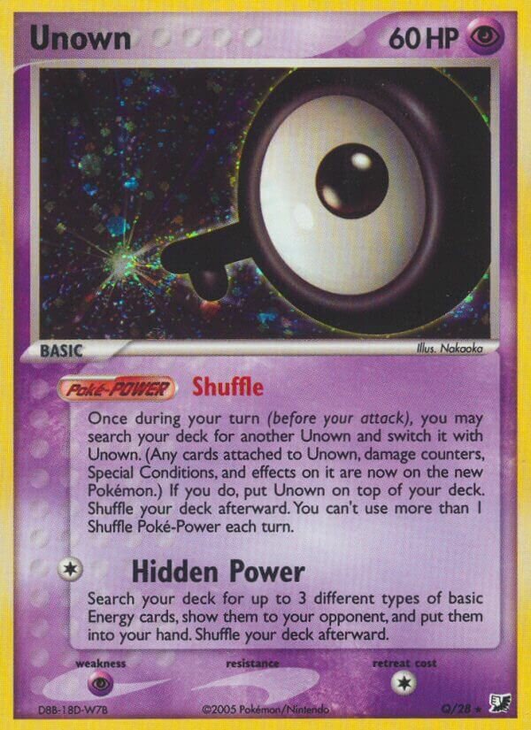 Unown Q/28 — EX Forze Segrete (Italian Pokémon TCG card)