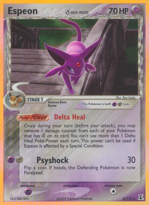 Espeon 004/114 — EX Specie Delta (Italian Pokémon TCG card)