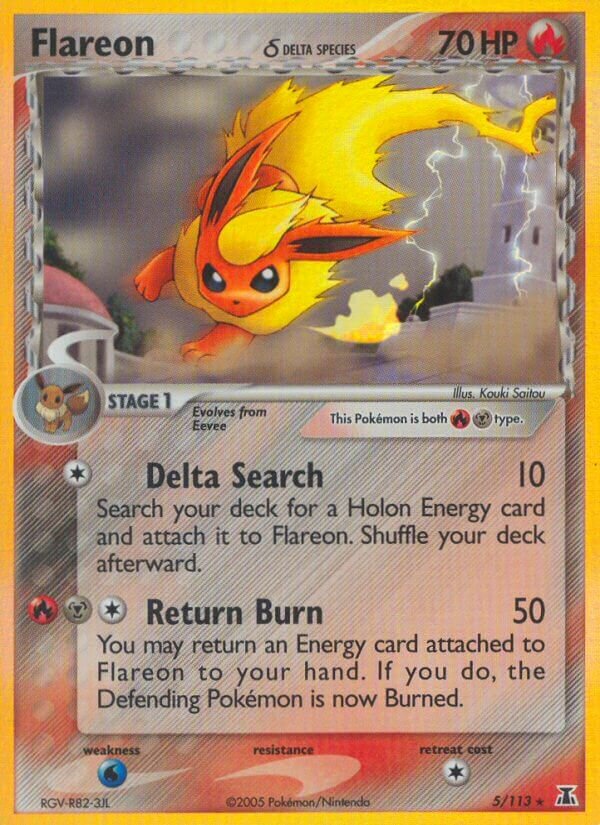 Flareon 005/114 — EX Specie Delta (Italian Pokémon TCG card)