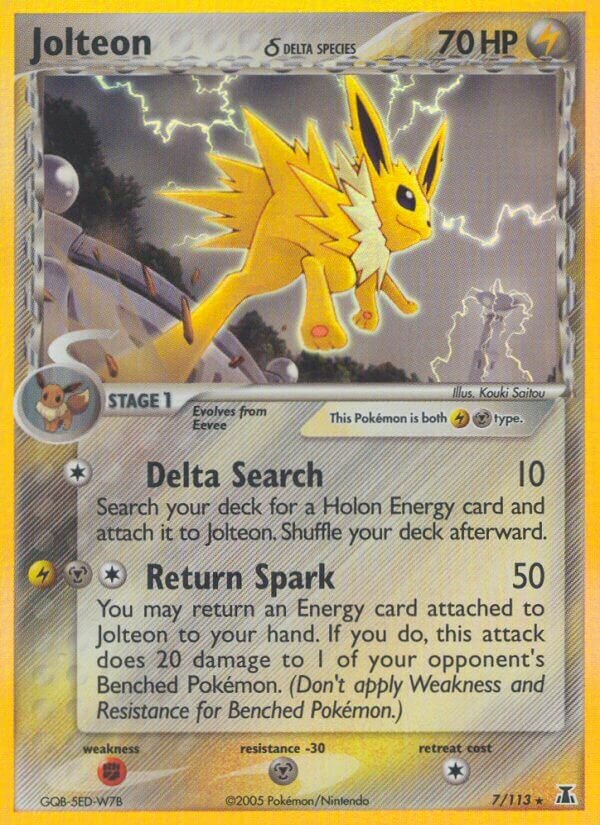 Jolteon 007/114 — EX Specie Delta (Italian Pokémon TCG card)