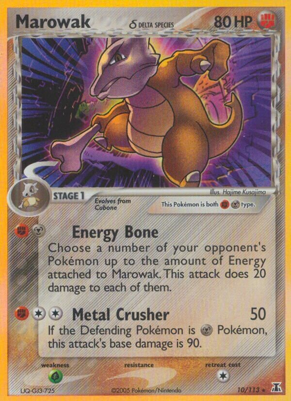 Marowak 010/114 — EX Specie Delta (Italian Pokémon TCG card)