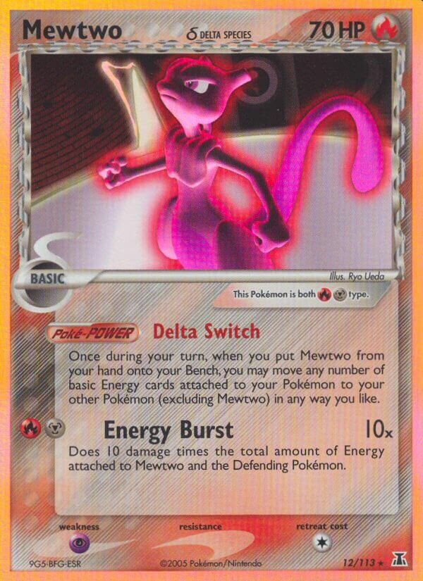 Mewtwo 012/114 — EX Specie Delta (Italian Pokémon TCG card)