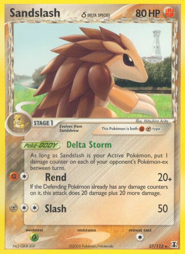 Sandslash 027/114 — EX Specie Delta (Italian Pokémon TCG card)