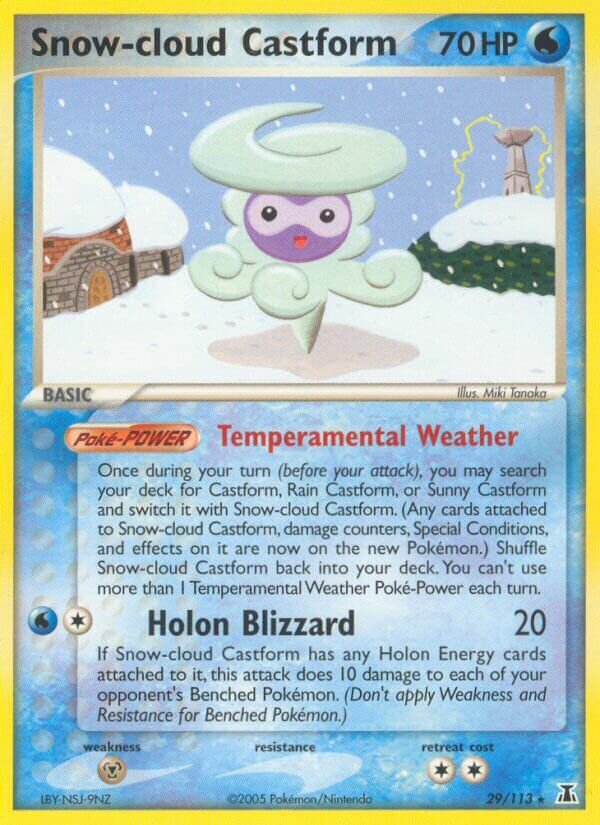 Snow-cloud Castform 029/114 — EX Specie Delta (Italian Pokémon TCG card)