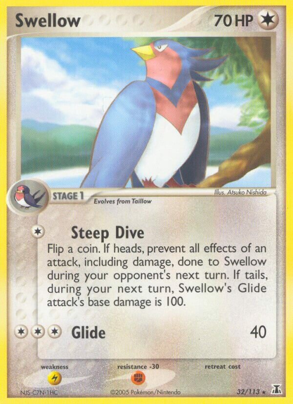 Swellow 032/114 — EX Specie Delta (Italian Pokémon TCG card)