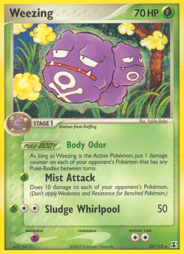 Weezing 033/114 — EX Specie Delta (Italian Pokémon TCG card)