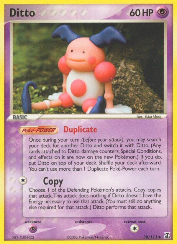 Ditto 038/114 — EX Specie Delta (Italian Pokémon TCG card)