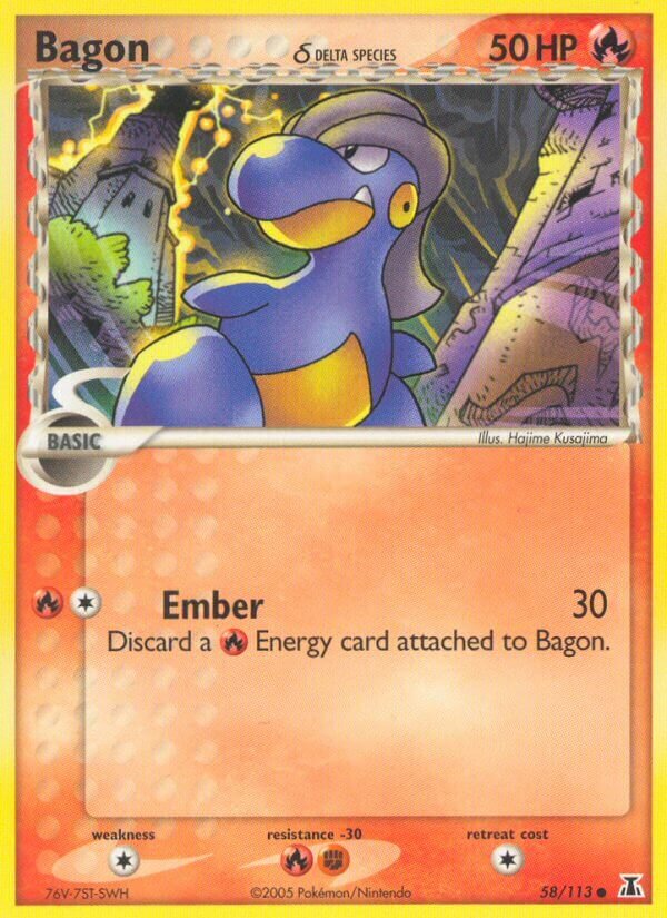 Bagon 058/114 — EX Specie Delta (Italian Pokémon TCG card)