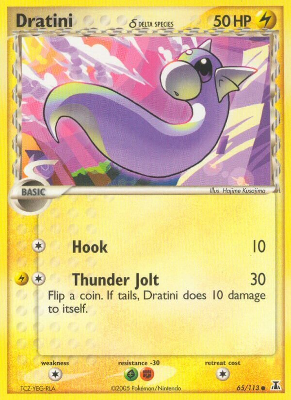 Dratini 065/114 — EX Specie Delta (Italian Pokémon TCG card)