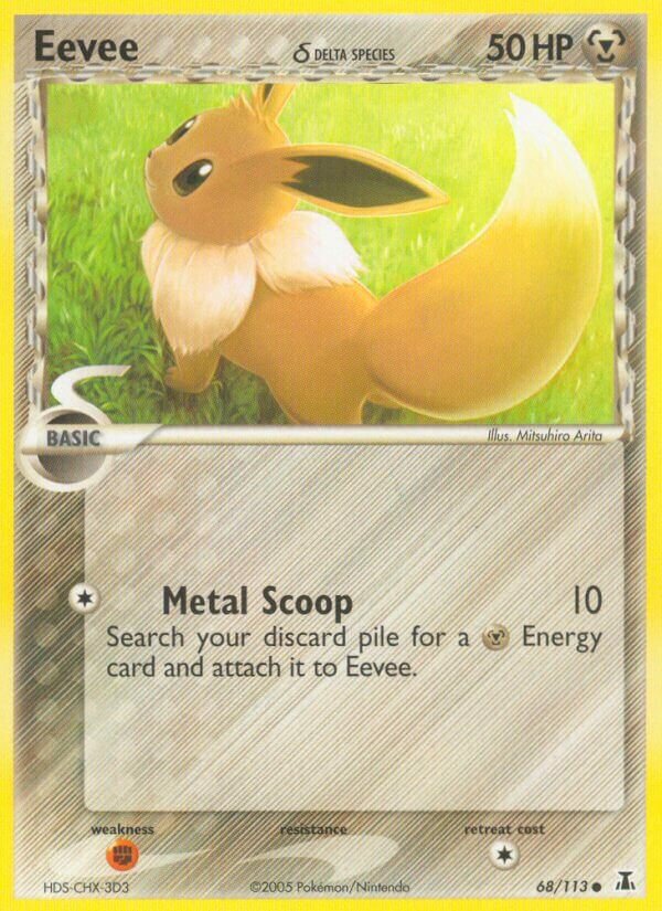 Eevee 068/114 — EX Specie Delta (Italian Pokémon TCG card)