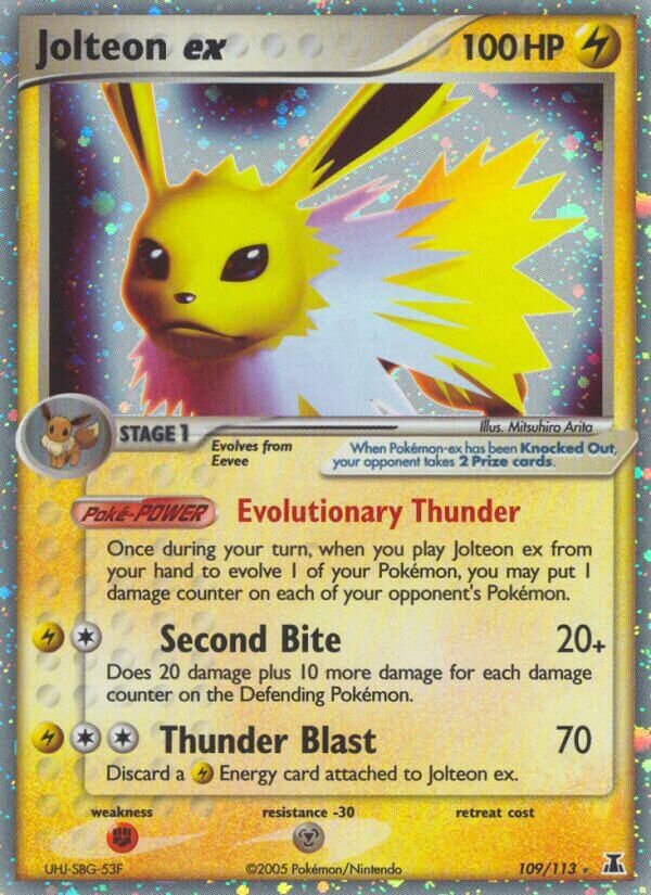 Jolteon ex 109/114 — EX Specie Delta (Italian Pokémon TCG card)