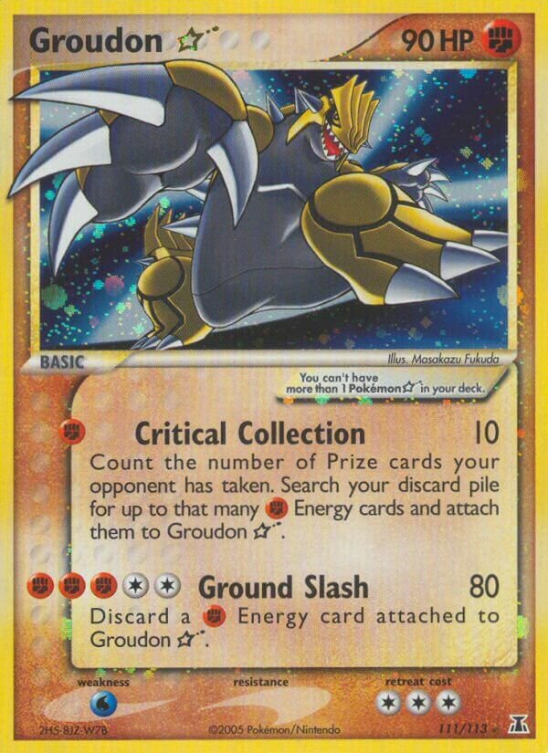 Groudon ☆ 111/114 — EX Specie Delta (Italian Pokémon TCG card)
