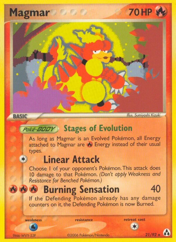 Magmar 021/93 — EX La Leggenda di Mew (Italian Pokémon TCG card)