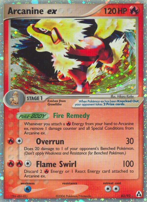 Arcanine ex 083/93 — EX La Leggenda di Mew (Italian Pokémon TCG card)