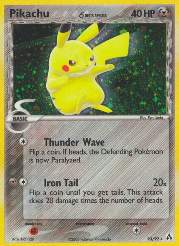 Pikachu 093/93 — EX La Leggenda di Mew (Italian Pokémon TCG card)