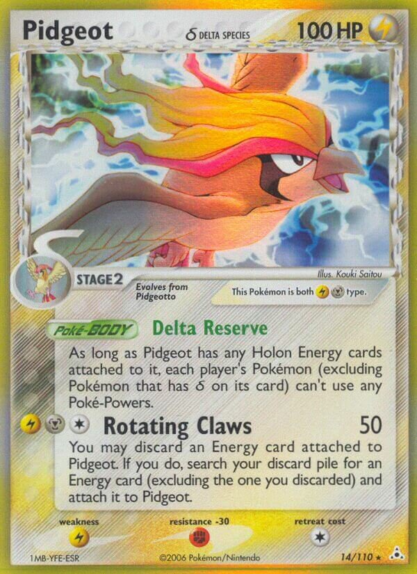 Pidgeot 014/111 — EX Fantasmi di Holon (Italian Pokémon TCG card)