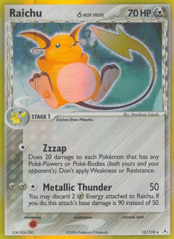 Raichu 015/111 — EX Fantasmi di Holon (Italian Pokémon TCG card)