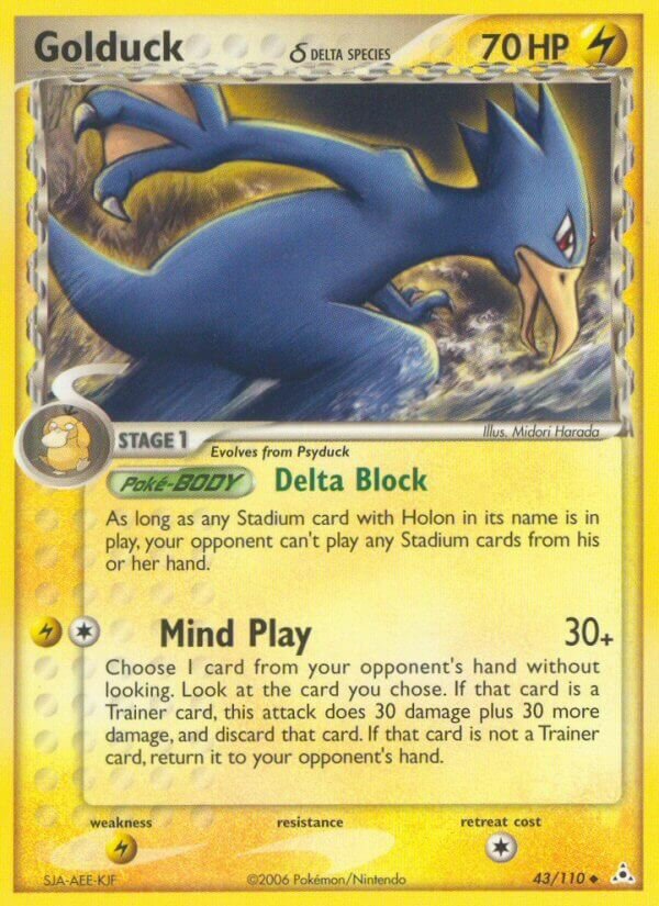 Golduck 043/111 — EX Fantasmi di Holon (Italian Pokémon TCG card)