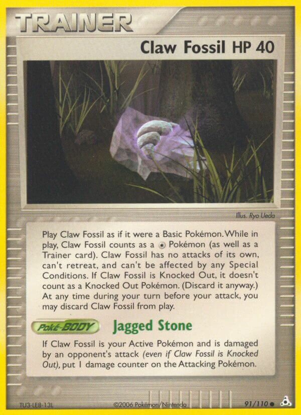 Claw Fossil 091/111 — EX Fantasmi di Holon (Italian Pokémon TCG card)