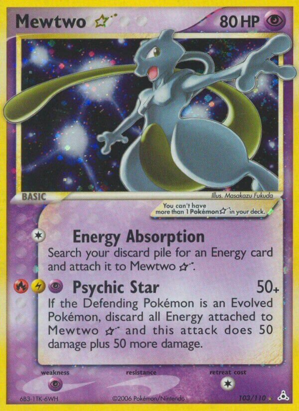 Mewtwo ☆ 103/111 — EX Fantasmi di Holon (Italian Pokémon TCG card)