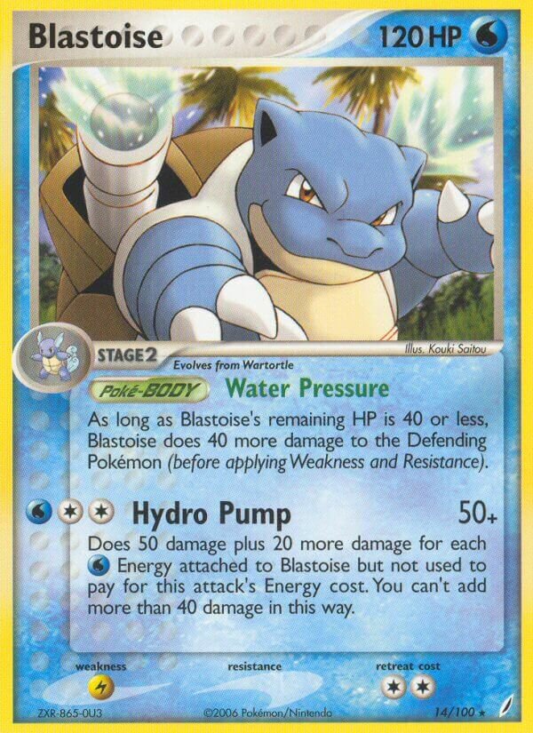 Blastoise 014/100 — EX Guardiani dei Cristalli (Italian Pokémon TCG card)
