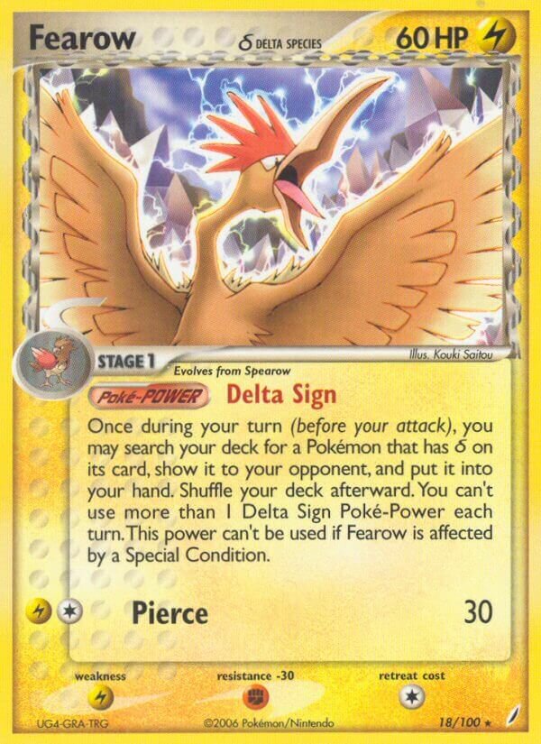 Fearow 018/100 — EX Guardiani dei Cristalli (Italian Pokémon TCG card)