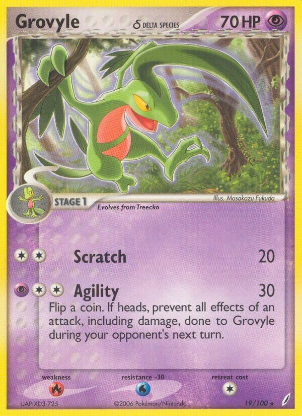 Grovyle 019/100 — EX Guardiani dei Cristalli (Italian Pokémon TCG card)