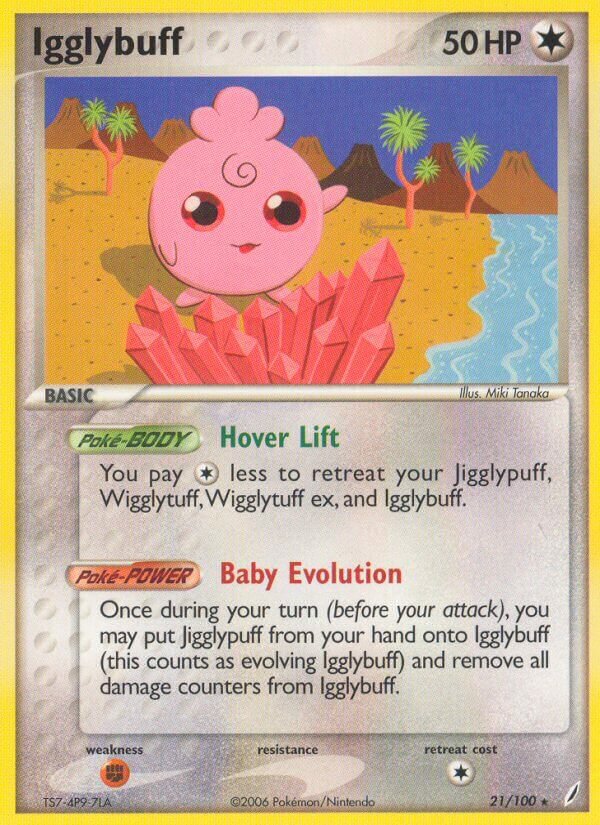 Igglybuff 021/100 — EX Guardiani dei Cristalli (Italian Pokémon TCG card)
