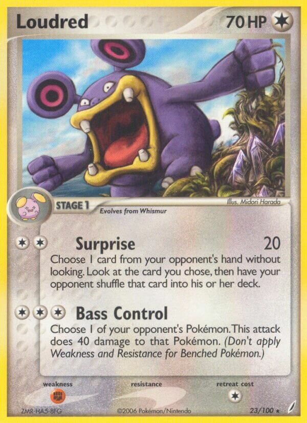 Loudred 023/100 — EX Guardiani dei Cristalli (Italian Pokémon TCG card)